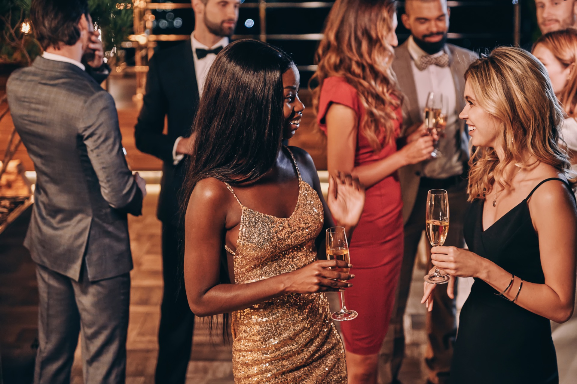 Guests enjoying an elegant evening celebration